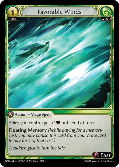 Favorable Winds (213) [Dawn of Ashes: Alter Edition] Foil