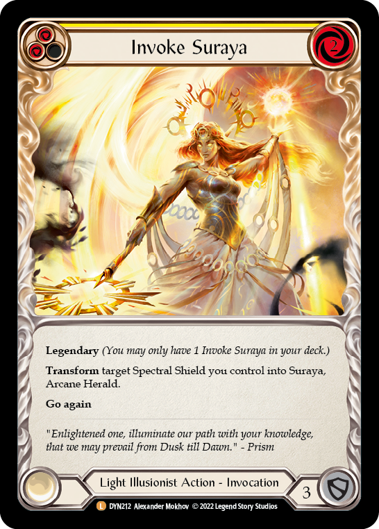 Invoke Suraya // Suraya, Archangel of Knowledge (DYN212) Rainbow Foil - Dynasty