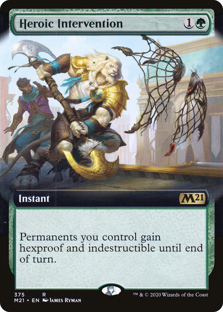 Heroic Intervention (Extended Art) (375) Foil - Core Set 2021
