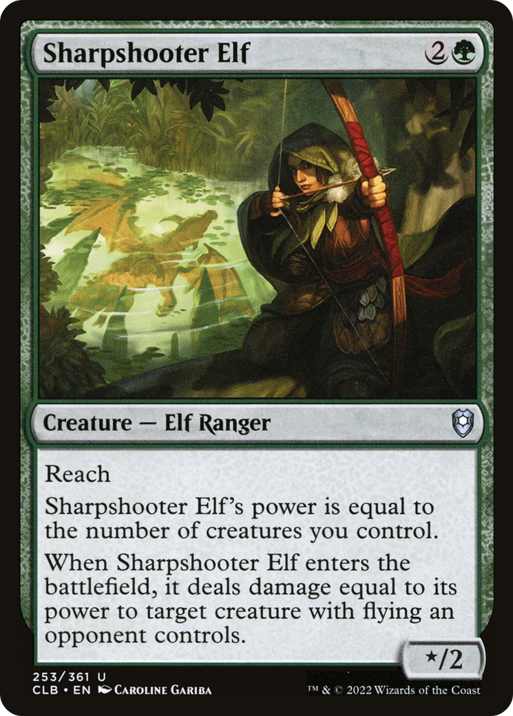 Sharpshooter Elf (253) Foil - Commander Legends: Battle for Baldur's Gate