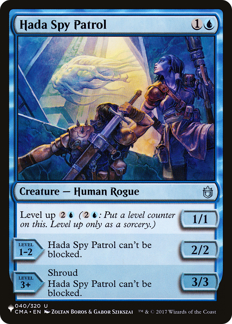 Hada Spy Patrol (CMA-40) - The List