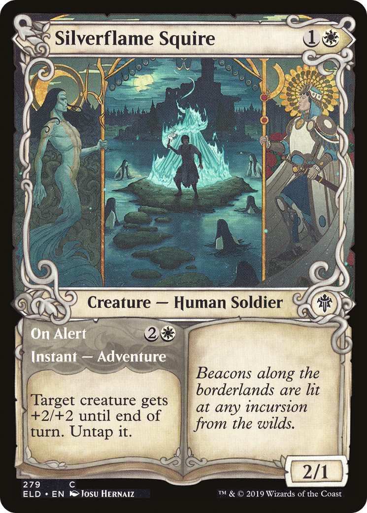 Silverflame Squire (Showcase) (279) Foil - Throne of Eldraine
