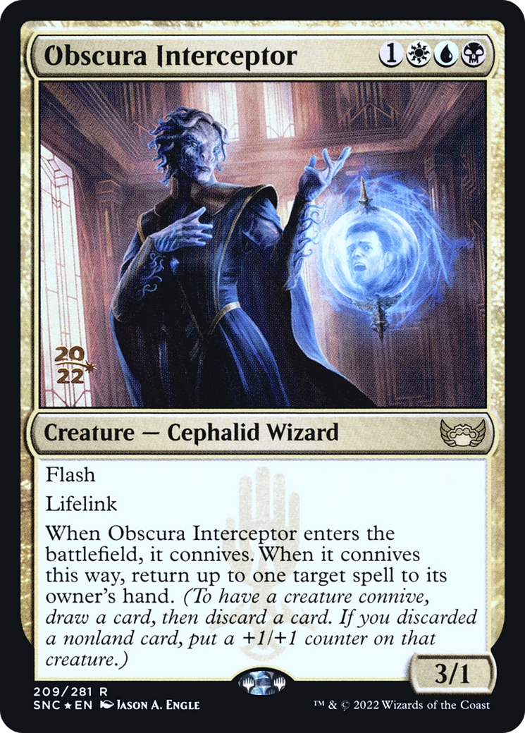 Obscura Interceptor (209) Foil - Streets of New Capenna Promos
