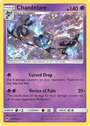 Chandelure (103) Reverse Holofoil - Lost Thunder