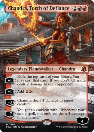 Chandra, Torch of Defiance (Borderless Echoed Pairs) (309) Foil - Reality Fracture