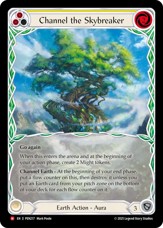 Channel The Skybreaker (Extended Art) (PEN217) Cold Foil - Compendium of Rathe