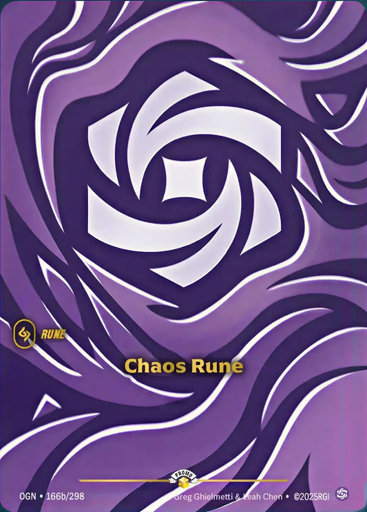 Chaos Rune (166b) Foil - Riftbound Promotional Cards