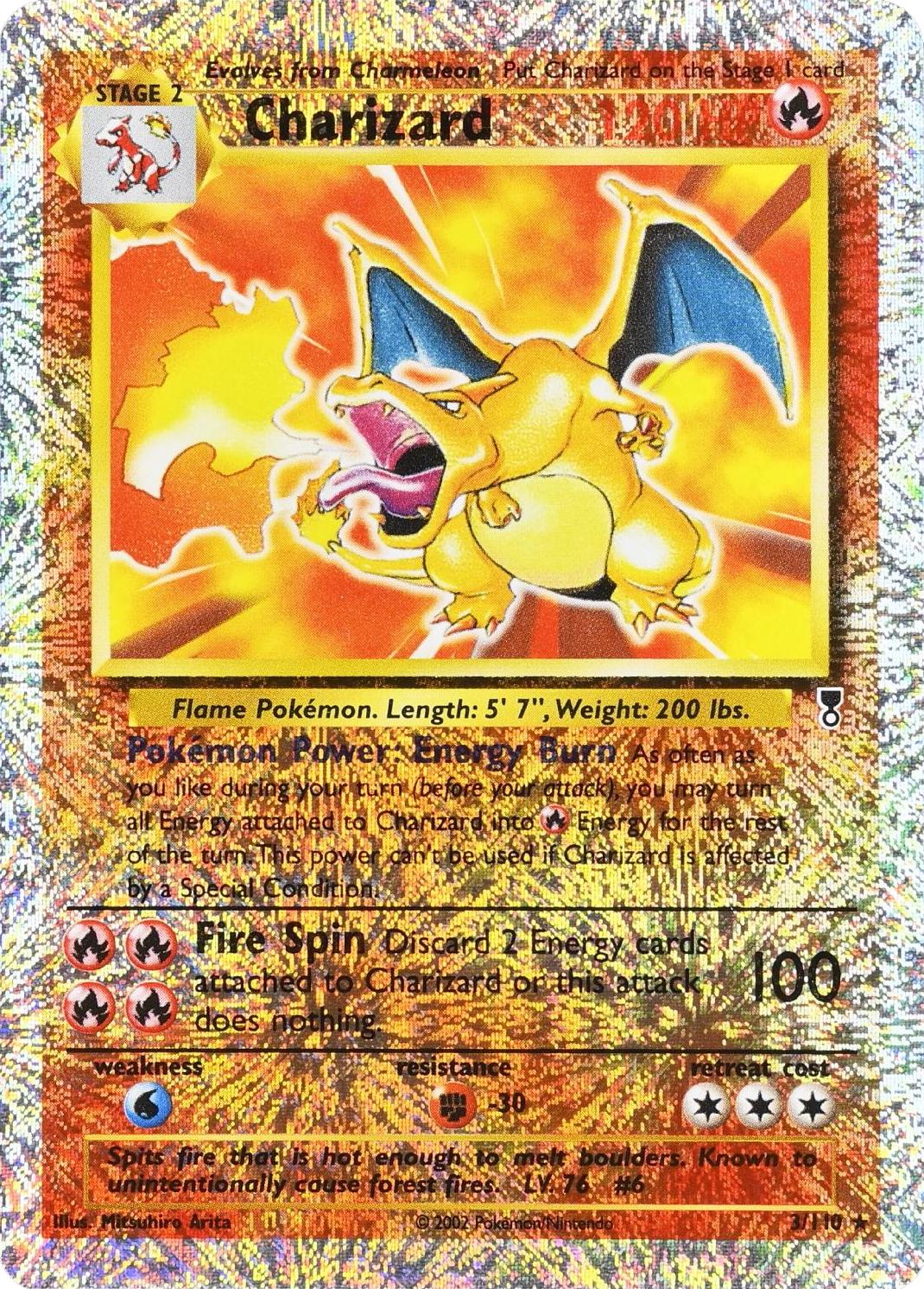 Charizard (3) Reverse Holofoil - Legendary Collection