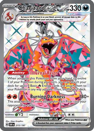 Charizard ex (Full Art) (215) Holofoil - Obsidian Flames