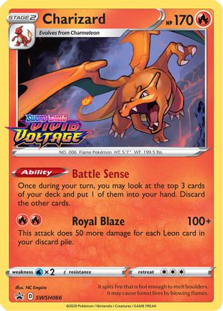 Charizard (Prerelease) (SWSH066) Holofoil - Black Star Promos