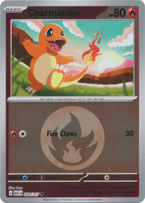 Charmander (Energy Symbol Pattern) (20) Reverse Holofoil - Ascended Heroes