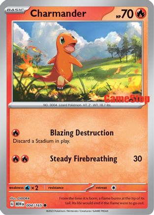 Charmander (GameStop Exclusive) (4) Reverse Holofoil - Miscellaneous Cards & Products