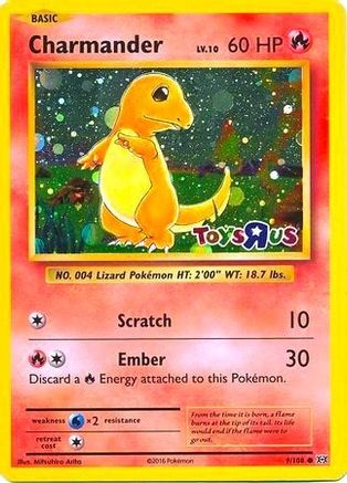 Charmander (Toys R Us Promo) (9) Holofoil - Miscellaneous Cards & Products