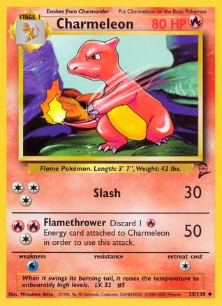 Charmeleon (35) - Base Set 2