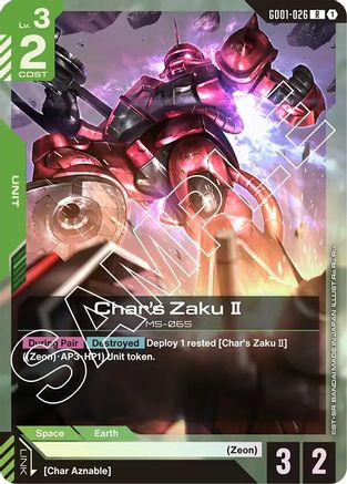 Char's Zaku II (GD01-026) Holofoil - Newtype Rising