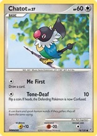 Chatot (74) Reverse Holofoil - Diamond & Pearl