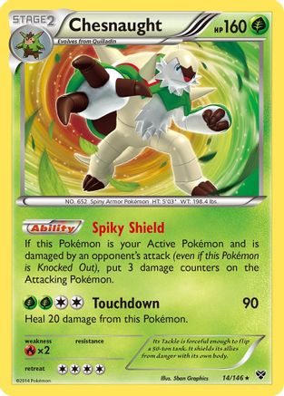 Chesnaught (14) Holofoil - XY Base Set