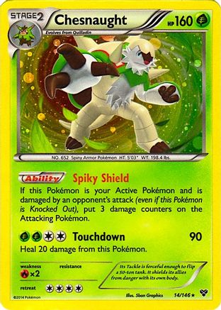 Chesnaught (Cosmos Holo) (Blister Exclusive) (14) Holofoil - XY Base Set
