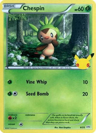 Chespin (6) Holofoil - McDonalds 25th Anniversary Promos