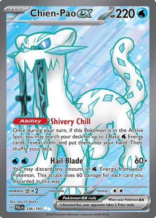 Chien-Pao ex (Full Art) (236) Holofoil - Paldea Evolved