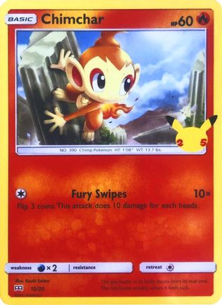 Chimchar (12) Holofoil - McDonalds 25th Anniversary Promos
