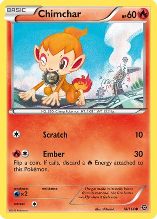 Chimchar (18) Reverse Holofoil - Steam Siege