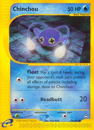Chinchou (70) Reverse Holofoil - Aquapolis