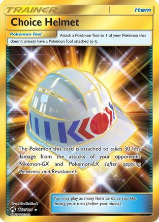 Choice Helmet (Gold) (229) Holofoil - Lost Thunder