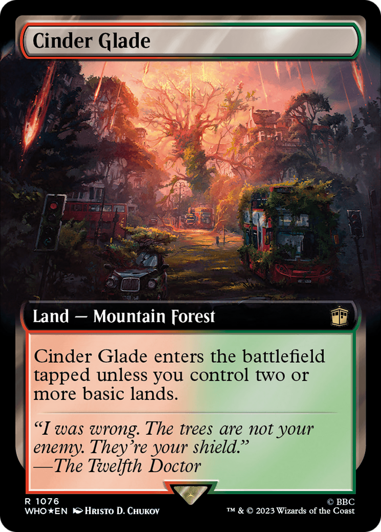 Cinder Glade (Extended Art) (1076) Surge Foil - Doctor Who