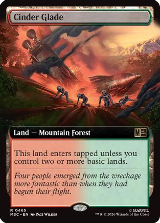 Cinder Glade (Extended Art) (465) - Commander: Marvel Super Heroes