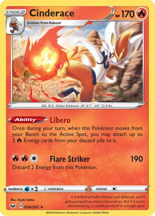 Cinderace (Deck Exclusives) (34) - Sword & Shield