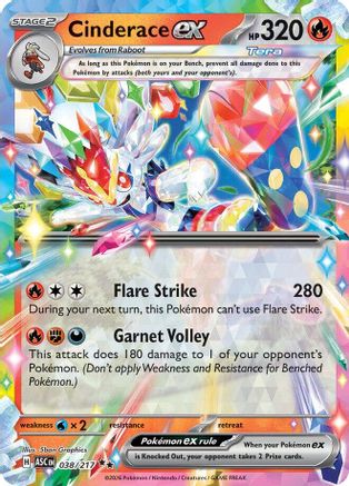Cinderace ex (38) Holofoil - Ascended Heroes