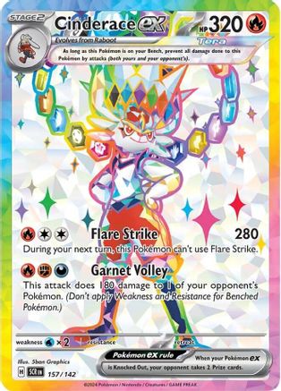 Cinderace ex (Full Art) (157) Holofoil - Stellar Crown