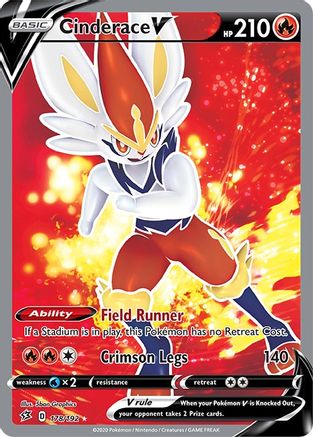 Cinderace V (Full Art) (178) Holofoil - Rebel Clash