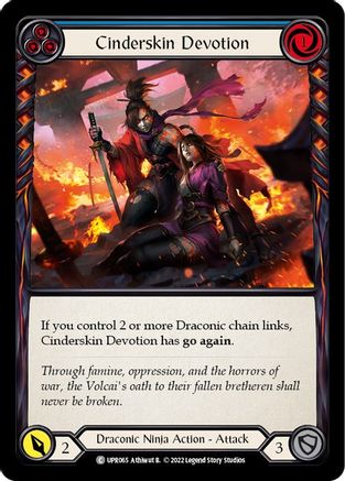 Cinderskin Devotion (Blue) (UPR065) Rainbow Foil - Uprising