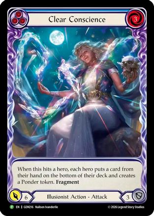 Clear Conscience (Micro Text) (GEM216) Rainbow Foil - GEM Pack