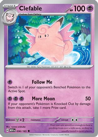 Clefable (36) Reverse Holofoil - 151