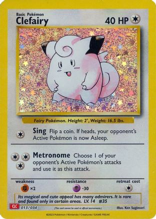 Clefairy (13) Holofoil - Trading Card Game Classic