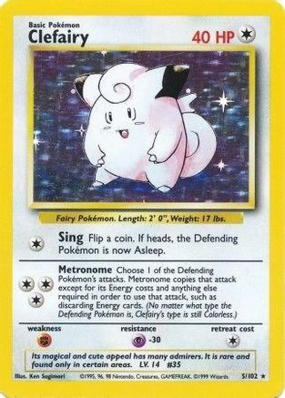 Clefairy (5) Holofoil - Base Set