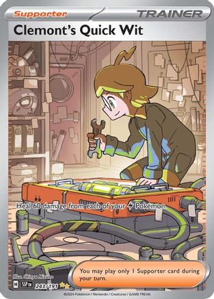 Clemont's Quick Wit (Alternate Full Art) (243) Holofoil - Surging Sparks