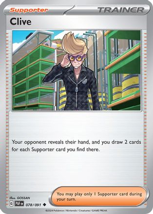Clive (78) Reverse Holofoil - Paldean Fates