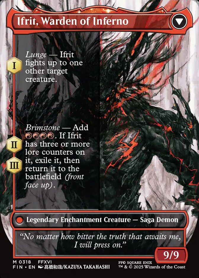 Clive, Ifrit's Dominant // Ifrit, Warden of Inferno (Borderless) (318) - FINAL FANTASY