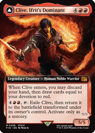 Clive, Ifrit's Dominant // Ifrit, Warden of Inferno (Extended Art) (458) - FINAL FANTASY