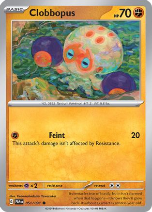 Clobbopus (51) Reverse Holofoil - Paldean Fates