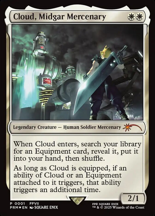 Cloud, Midgar Mercenary (001) Foil - Media Promos