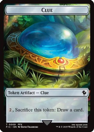 Clue // Treasure Double-Sided Token (9 // 23) - Commander: FINAL FANTASY