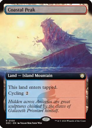 Coastal Peak (Extended Art) (100) - Commander: Secrets of Strixhaven