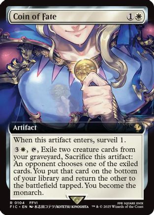 Coin of Fate (Extended Art) (104) Foil - Commander: FINAL FANTASY