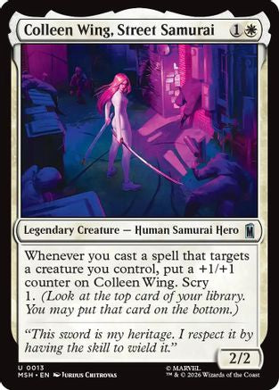 Colleen Wing, Street Samurai (013) Foil - Marvel Super Heroes