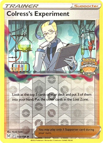 Colress's Experiment (Regional Championships) [Staff] (155) Reverse Holofoil - League & Championship Cards